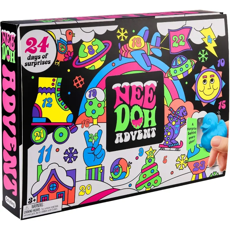 NeeDoh Advent Calendar with 24 numbered surprise doors